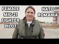 Female MiG-21 Fighter pilot of NATO: Lt. cdor. Romina Mîrza