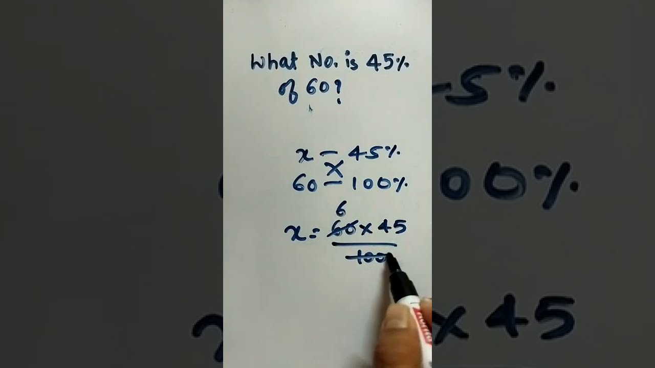 Percentage What Number Is 45 Of 60 YouTube Percentage What Number Is 45 Of 60 YouTube