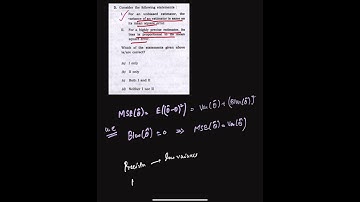 Variance, Mean Square Error, and Bias in Estimation Theory | UPSC ISS 2024 Paper-2 | Problem-2