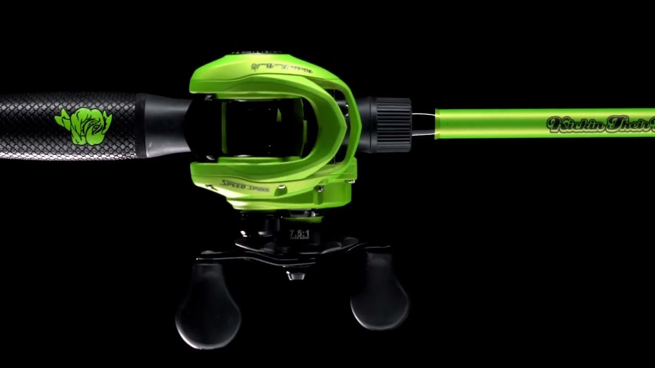 bass spinning reel combo NEW Kickin' Their x Lew's V2 – Kickin Their Bass Tv shielded stainless steel ball bearings Smooth multi Spinning Reels Best Bass Fishing