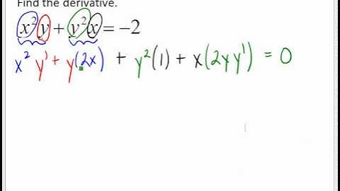 Implicit Differentiation video 2