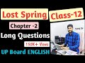 " Lost Spring " Long Answer Type Questions, Chapter-2, Class-12th,UP Board,English New Syllabus