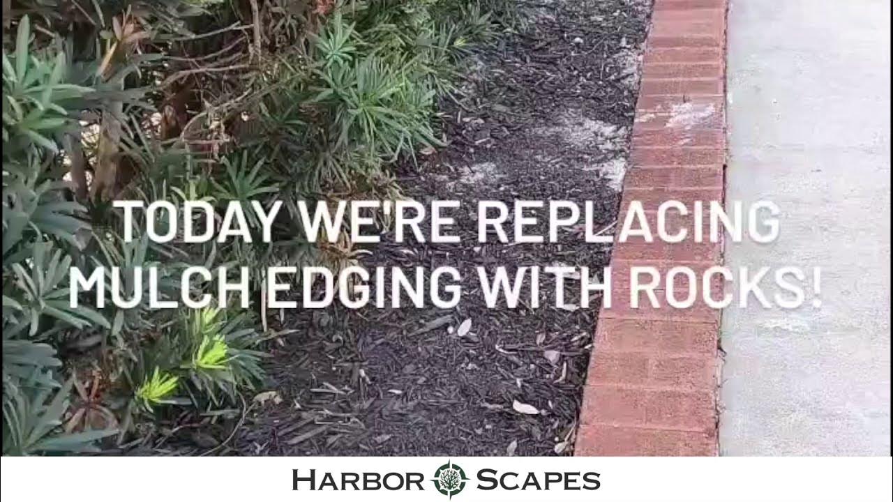 How To Replace Mulch Edge With Rocks YouTube