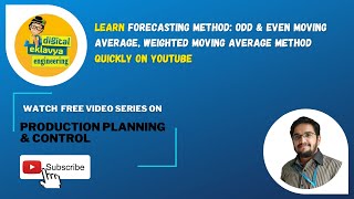 5. PPC | Forecasting Method | Odd & Even Moving Average Method & Weighed Moving Avg Method Problems