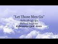 "Let Those Men Go" - Acts 16:35-40 - 2-23-20