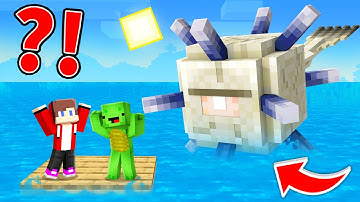 JJ and Mikey in The BLOOP MONSTER vs SEA EATER CHALLENGE in Minecraft / Maizen Minecraft