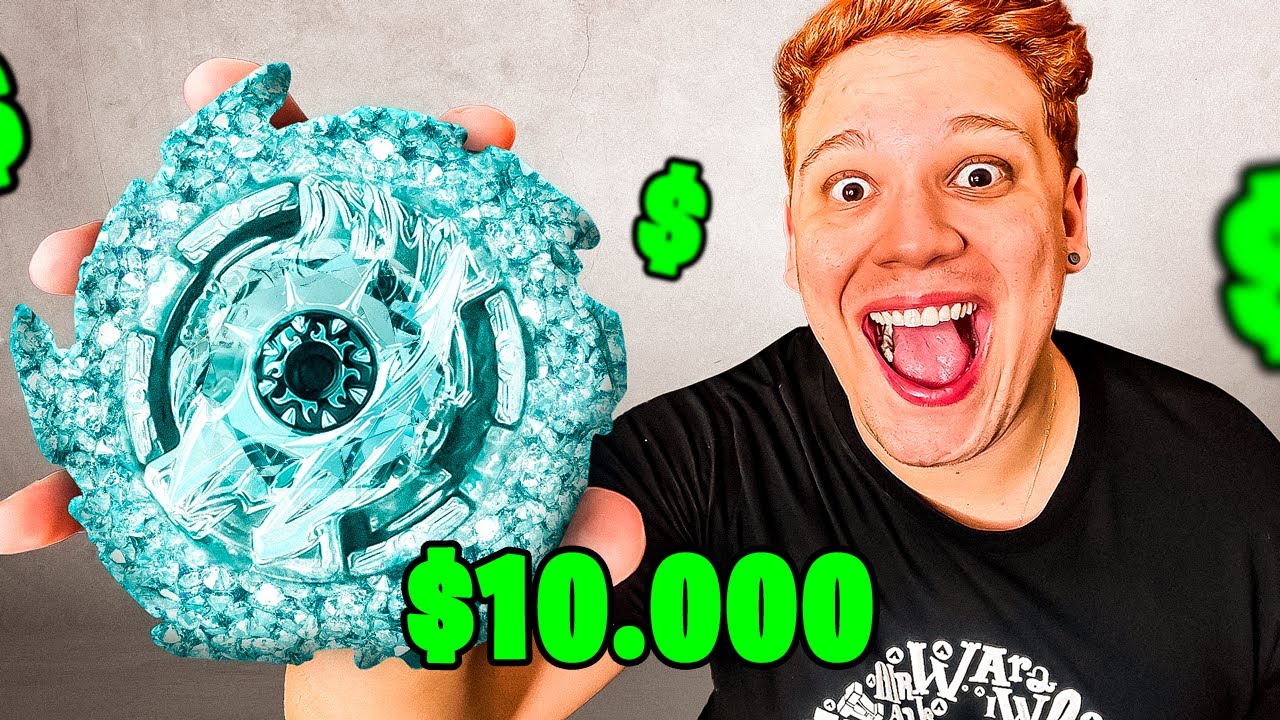 INCRÍVEL! EU CONSTRUI UMA BEYBLADE DE DIAMANTE!! ULTRA RARO