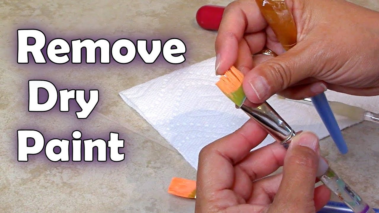 How To Remove Dry Paint From Brushes - Art Hacks How To Clean Painting Brushes - Youtube