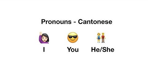 Pronouns (I, You..) and Simple Sentence Structure - Speak Cantonese- Learn Easy Cantonese, Jyutping