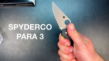 Spyderco Para 3 Unboxing