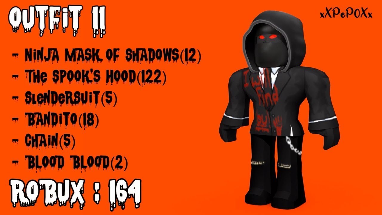 Halloween Roblox Fan Outfits - roblox ninja mask of shadows