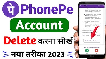 Phone Pe Account Kaise Delete Kare | How to Delete Phonepe Account | Phonepe Account Delete
