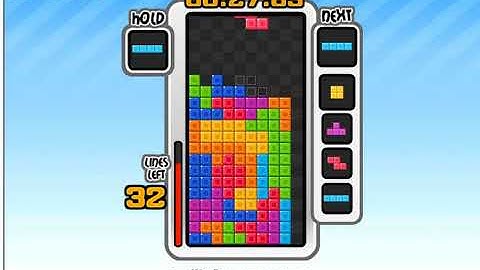 Tetris Sprint: 40 lines in 56.27 seconds