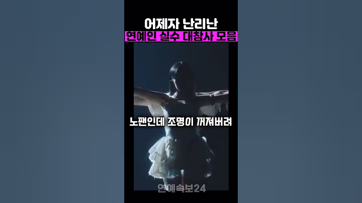 연예인실수 전설의 대참사 모음