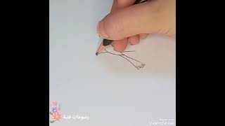 رسم سهل/تحويل حرف Rلرسمه طائر/تعلم الرسم خطوة بخطوة