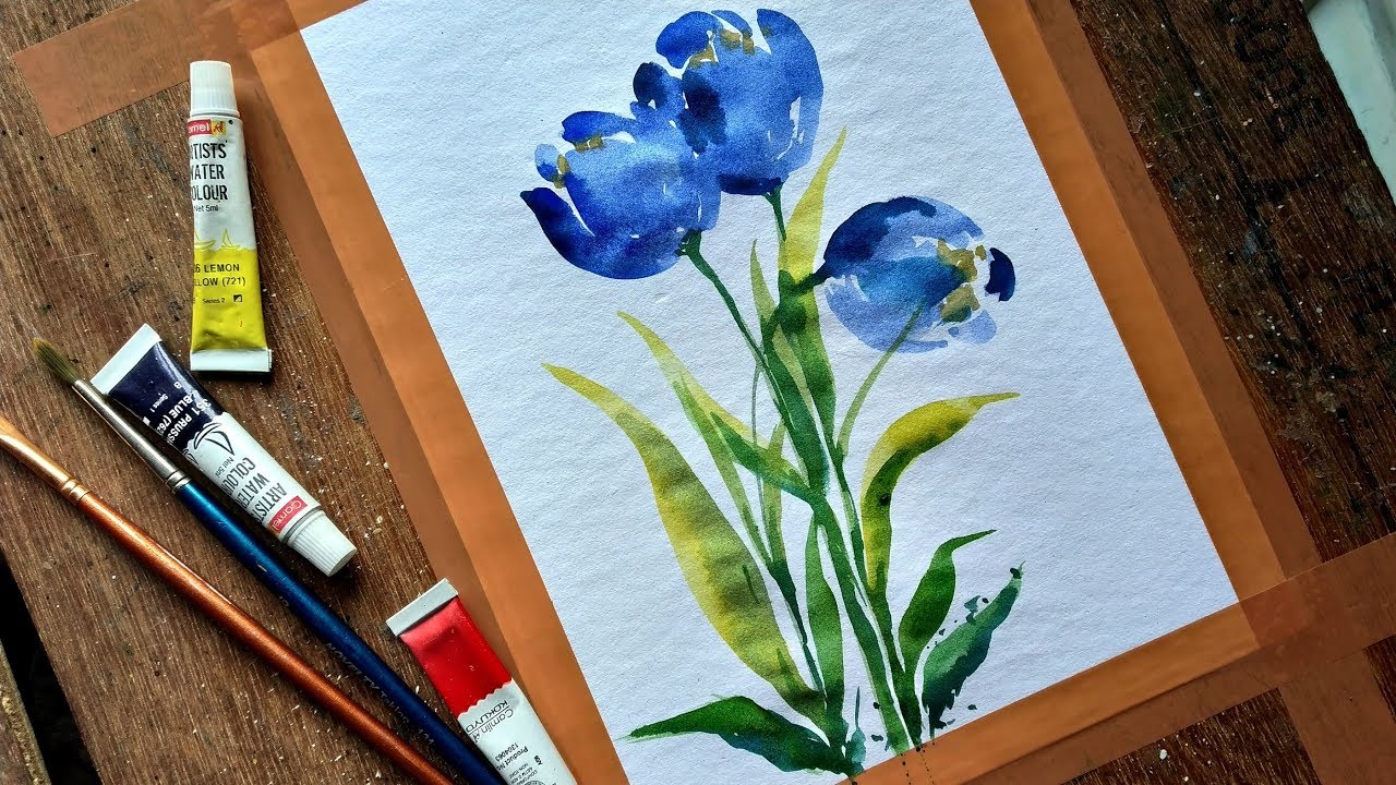 Quick and Simple Demo | Flower Painting | Paint with David - YouTube