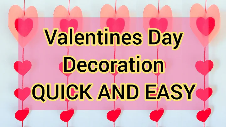 Easy Valentines day Decoration ideas | Paper heart decoration DIY