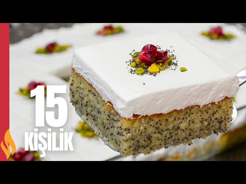 Haşhaşlı Şerbetli Kek 😋 15 Kişilik ✅ Tereddütsüz Deneyin!