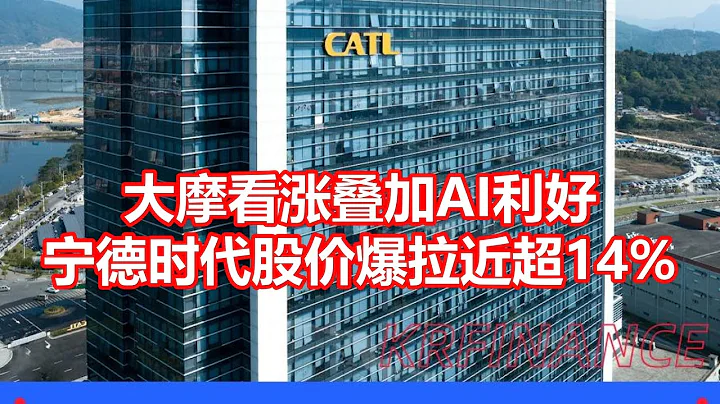 大摩看漲疊加AI利好 寧德時代股價爆拉近超14% - 天天要聞