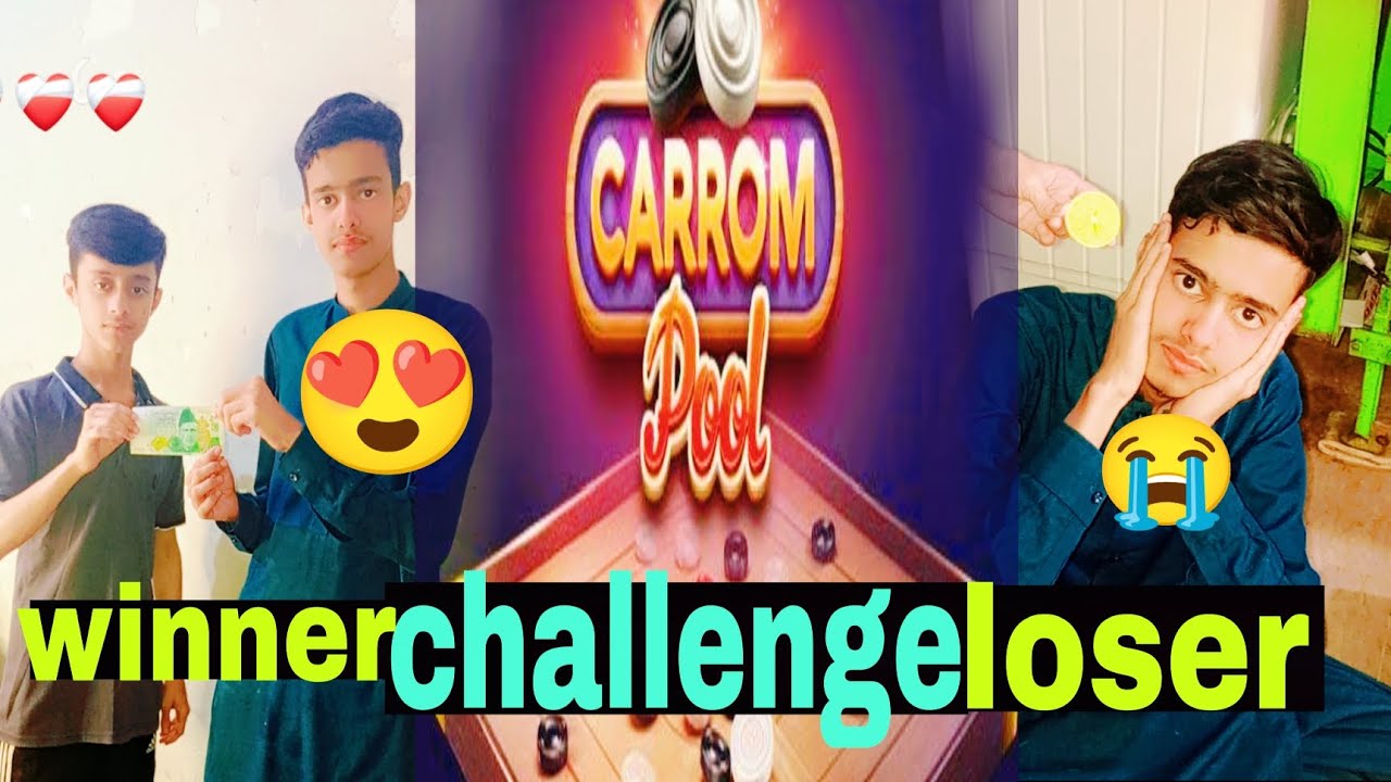Carrom pool challenge win 500rs hammad😍  shery bhai😰 loser punishment lemon 