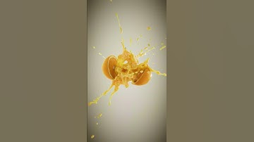 Orange Juice Liquid Simulation Test | Cinema 4D + RealFlow