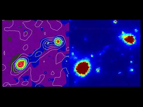 Animation zum Filament zwischen Galaxienhaufen