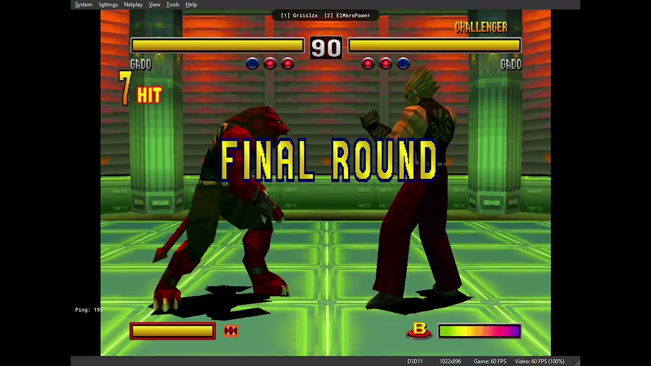 Grillz vs ElMeroPawer | Gado Mirror Match | Bloody Roar 2 Online