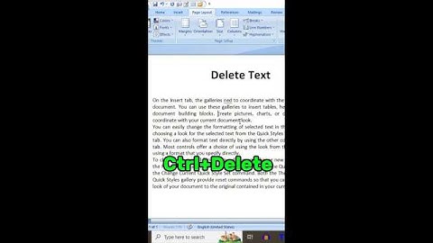 Delete Text in word| delete 🔥🔥💻💻  #microsoftword #wordprocessor