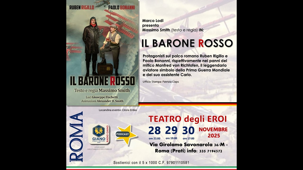 Marco LODI presenta  Massimo SMITH (testo e regia) IN: IL BARONE ROSSO