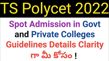 ts polycet 2022 spot admission guidelines ful details in telugu