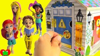 disney princesses open surprise presents ariel belle jasmine rapunzel learn numbers