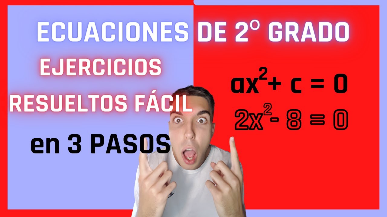 Cómo resolver ECUACIONES de SEGUNDO GRADO INCOMPLETAS Puras (sin b) [Ejercicios Resueltos]