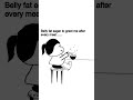 Belly fat eager to greet me after every meal… #shorts #cuteanimation #viral daily funny memes.