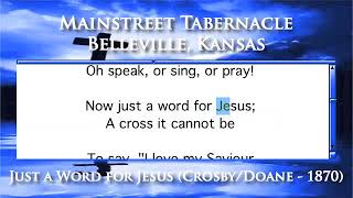 Video voorbeeld van "Just a Word for Jesus (Crosby/Doane - 1870) - Piano Version"