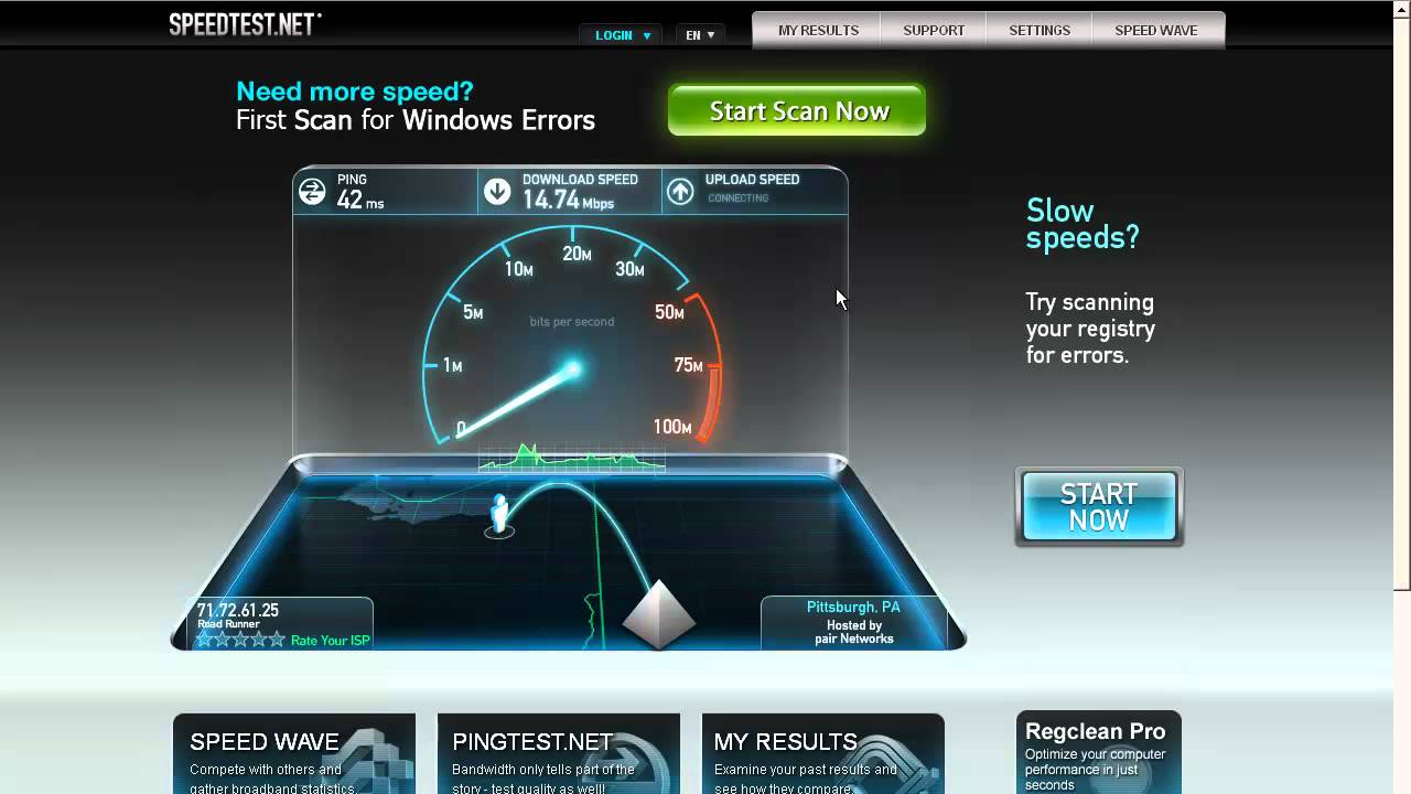 internet connection download speed test