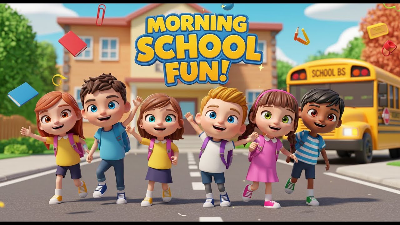 Song for Kids Fun Morning Routine | 3D Animated School & Healthy Habits ...