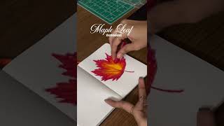 Beautiful Maple Leaf Oil Pastel Painting 🍁 | Easy & Satisfying Art Tutorial #menorahcreatif #art