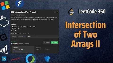 ✅Intersection of Two Arrays II - LeetCode 350 - Sorting - Two Pointers -Visually Explained in Detail
