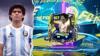 THE BEST CAM 107 MARADONA CODE: NEON CARD GAMEPLAY REVIEW FC MOBILE
