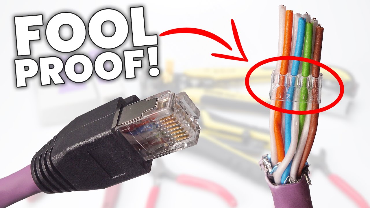 How to Wire Up Ethernet Plugs the EASY WAY! (Cat5e / Cat6 RJ45 Pass Through  Connectors) 