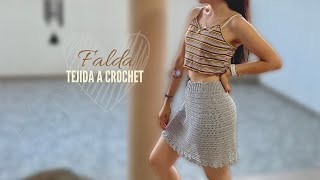 FALDA TEJIDA FACIL Y RAPIDO / FALDA A CROCHET