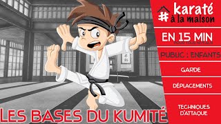 Cours de karaté enfants à la maison - Bases du kumité : garde, déplacements, techniques d'attaque