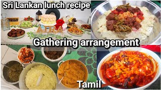 Srilankan Rice and Curry Combo with Evening tea party table arrangement .beefcurry/atchar