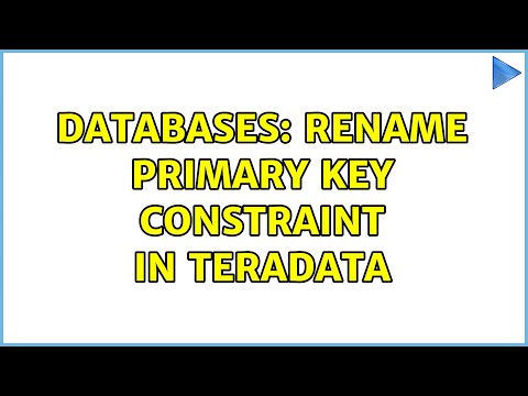 Vídeo: Qual é a chave primária no Teradata?