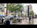 [4K] Rainy Friday Walks 7 km around Gangnam Seoul Korea Ambience City Sound 비오는 금요일 서울 강남 7킬로 미터를 걷다