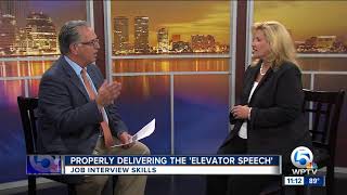 Tips on delivering an 'elevator speech' during a job interview