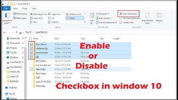 Use Check Boxes to select multiple files and folders