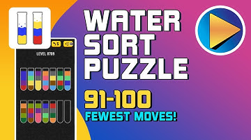 Water Sort Puzzle Levels 91 to 100 Walkthrough [Fewest Moves!]