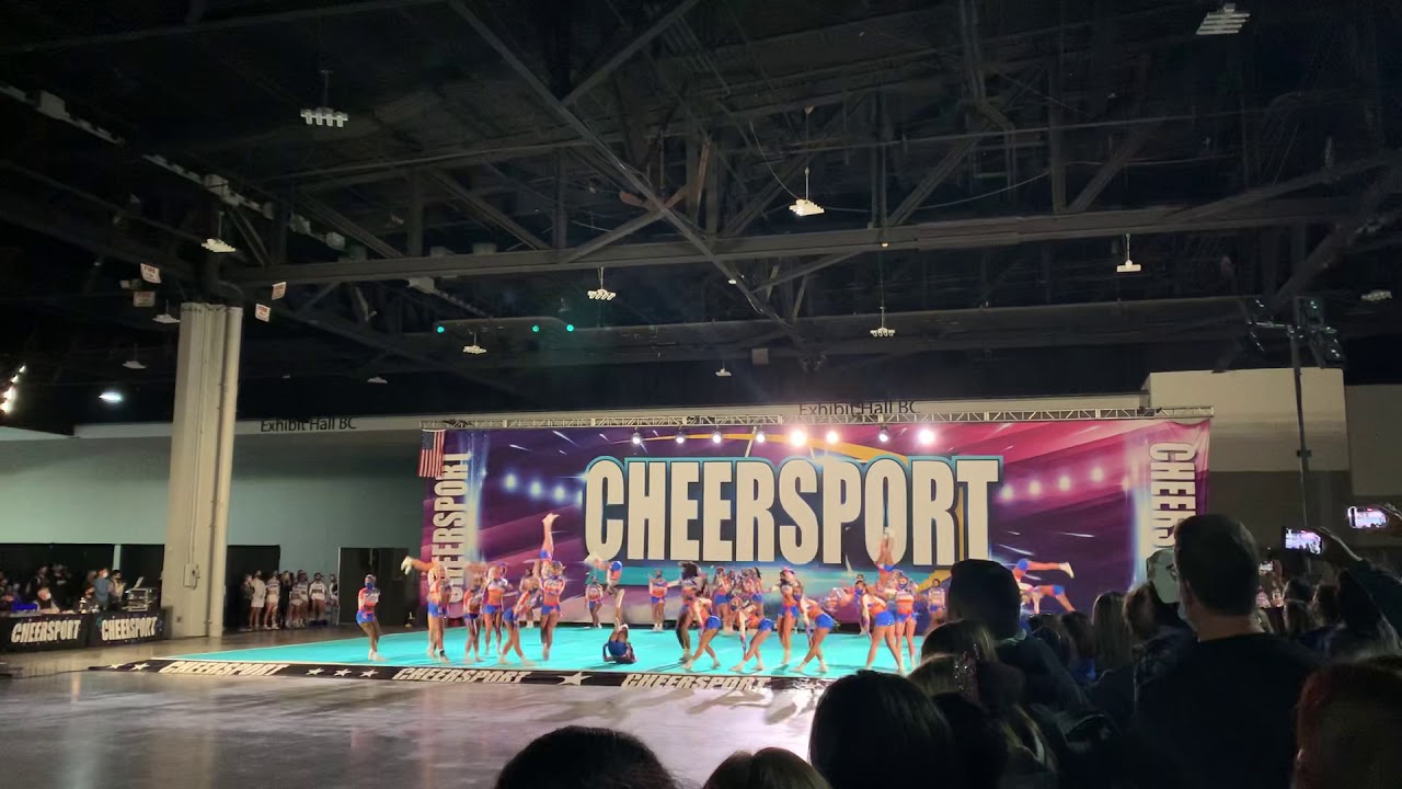 Stingray Allstars Orange 2020-21 Cheersport Atlanta Grand Championship