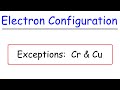Electron Configuration Exceptions - Chromium (Cr) & Copper (Cu)